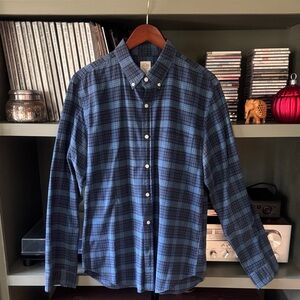 J. Crew Navy Checkered Men's Shirt